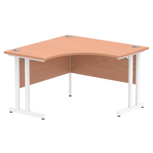 Dynamic Impulse 1200mm Corner Desk Beech Top White Cantilever Leg MI001872 DD