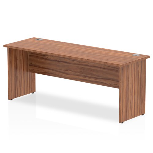 Impulse 1800 x 600mm Straight Desk Walnut Top Panel End Leg MI001968 DD
