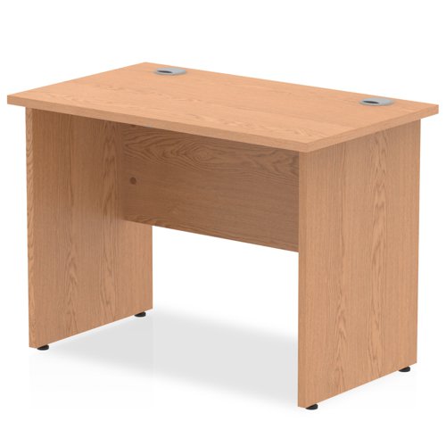 Impulse 1000 x 600mm Straight Desk Oak Top Panel End Leg MI002697 DD