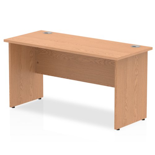 Impulse 1400 x 600mm Straight Desk Oak Top Panel End Leg MI002699 DD