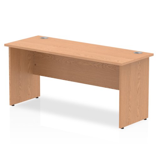Impulse 1600 x 600mm Straight Desk Oak Top Panel End Leg MI002700 DD