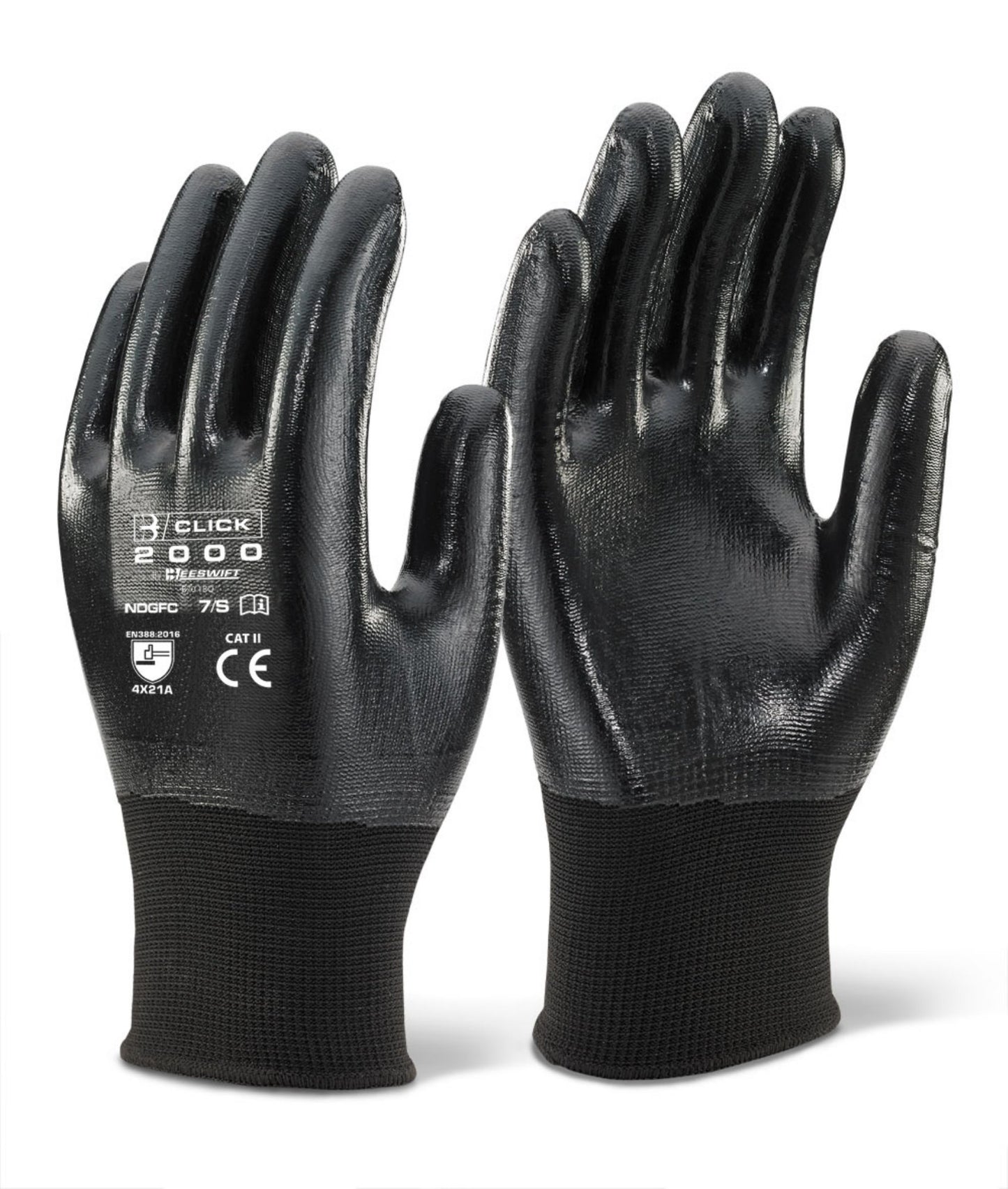 Beeswift Nitrile Fully Coated Polyester Black XL