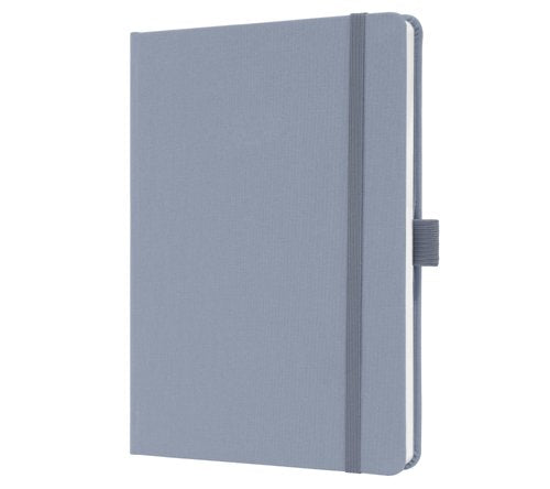 Sigel Jolie Notebook A5 Hardcover A5 152x203x19mm Fabric Cover 192 100gsm Ruled Pages With Pen Loop & Elastic Fastener Light Lilac - JN407