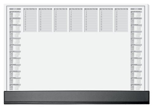 Sigel Paper Desk Pad Office with 2 Year Calendar and Weekly Planner 595x410mm 40 Sheets White with Black Protective Strip HO365