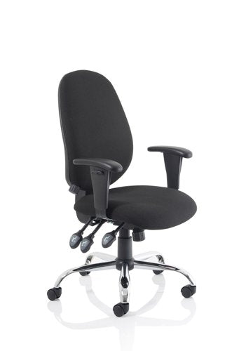 Lisbon Chair Black Fabric With Arms OP000073 DD