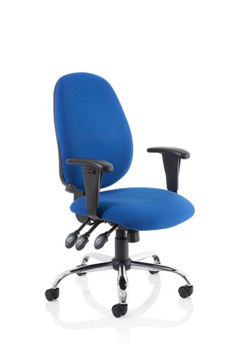 Lisbon Chair Blue Fabric With Arms OP000074 DD
