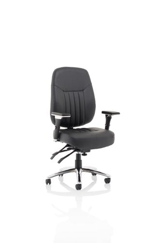 Barcelona Deluxe Black Leather Operator Chair OP000241 DD