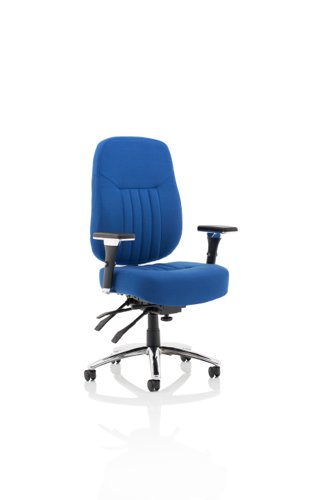 Barcelona Deluxe Blue Fabric Operator Chair OP000243 DD