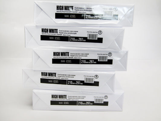 Paper A4 White 5Pk Reams of 500 Unmarked