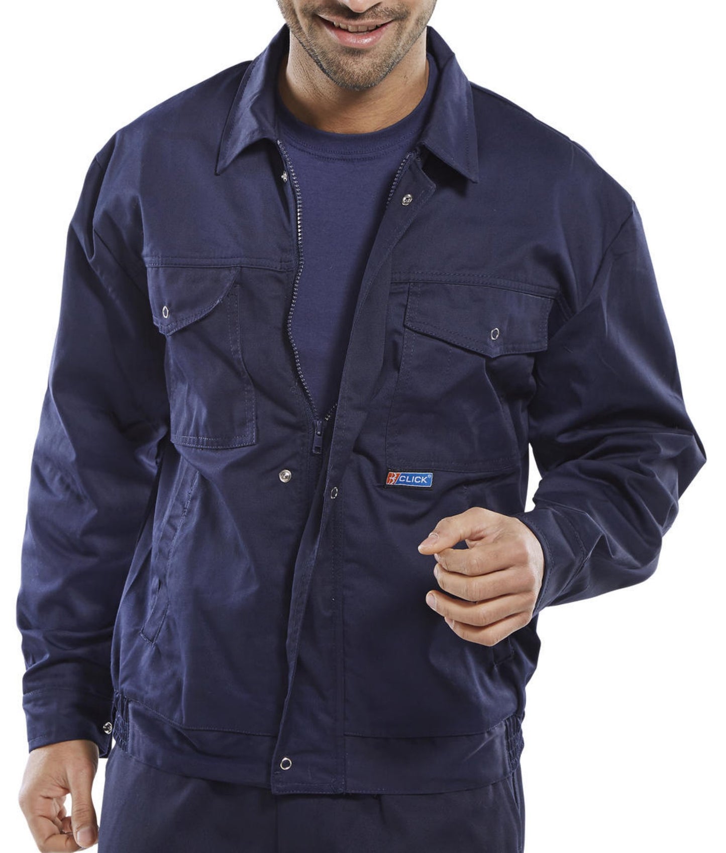 Beeswift Poly Cotton Drivers Jacket  Navy Blue 34