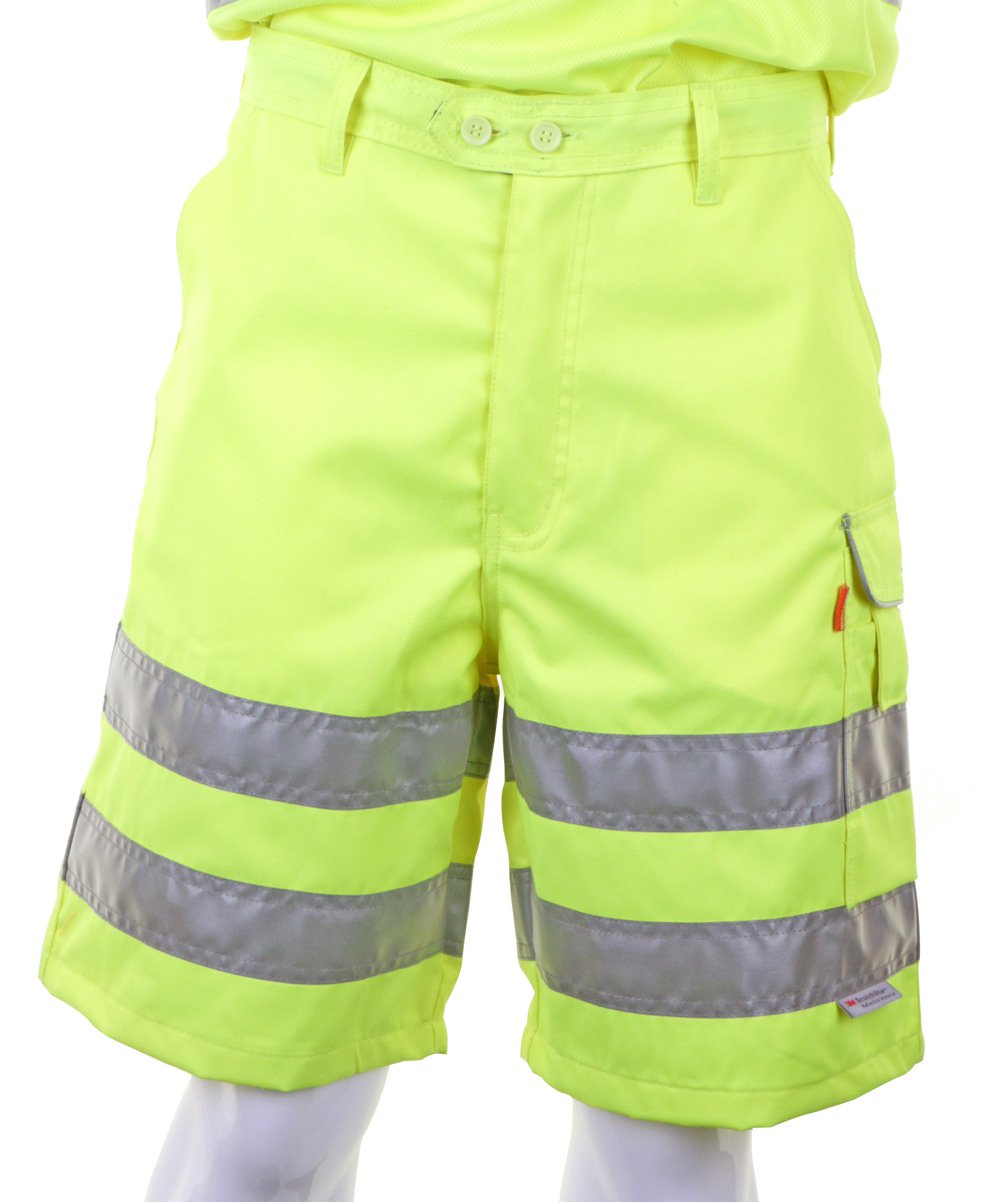 Beeswift Saturn Yellow Hi Visibility SHORTS 30