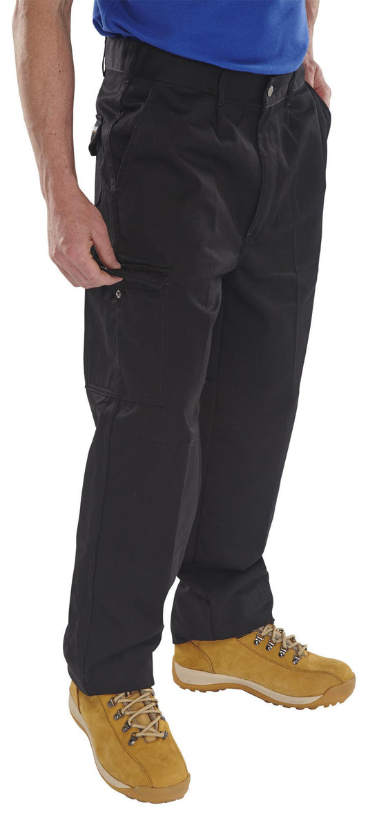 Beeswift Heavyweight Drivers Trousers Black 50T