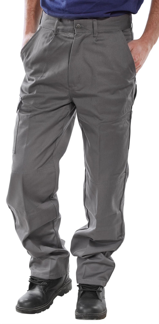 Beeswift Heavyweight Drivers Trousers Grey 30T