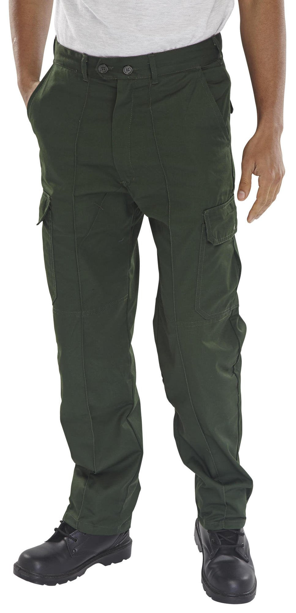 Beeswift Poly Cotton Work Trousers  Bottle Green 38