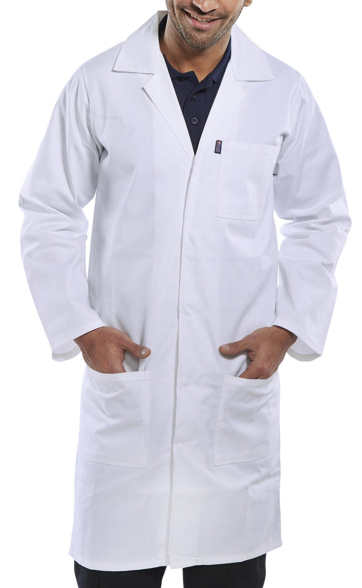 Beeswift Poly Cotton Warehouse Coat White 40