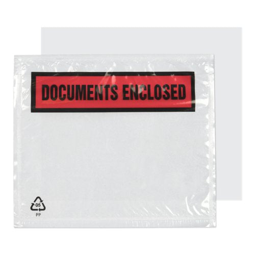 Blake Packaging Envelopes C7 Document Enclosed Wallet Printed Clear Peel and Seal 30mu 123x111mm (Pack 1000) - PDE12