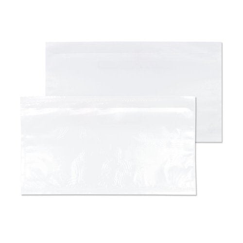 Blake Packaging Envelopes DL Document Enclosed Wallet Plain Clear Peel and Seal 30mu 235x132mm (Pack 1000) - PDE30
