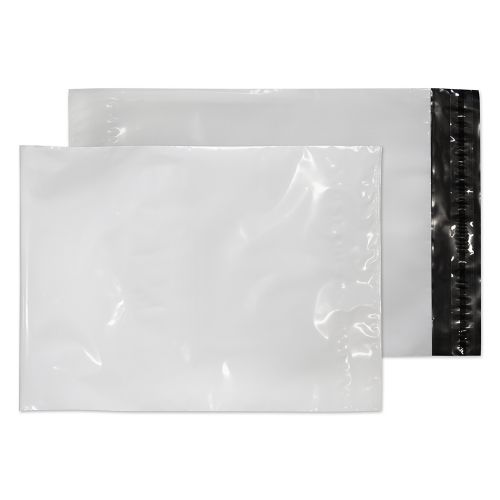 Blake Packaging Envelopes C4+ Polypost Polythene Pocket White Peel and Seal 70mu 320x240mm (Pack 100) - REPE42/W/100
