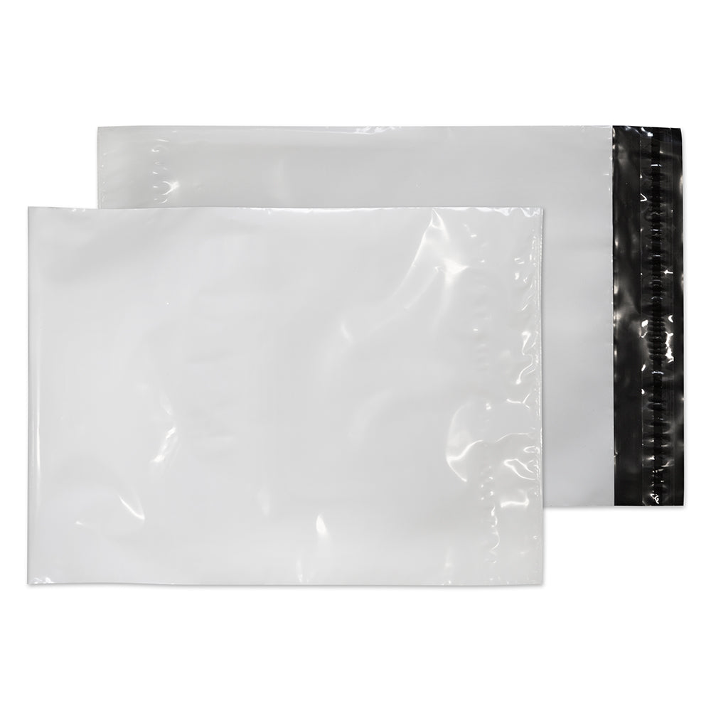 Blake Packaging Envelopes C4+ Polypost Polythene Pocket White Peel and Seal 70mu 320x240mm (Pack 100) - REPE42/W/100