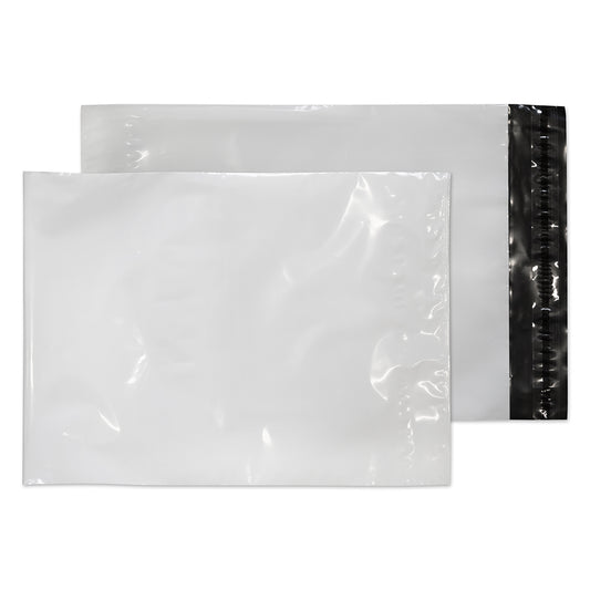 Blake Packaging Envelopes C4+ Polypost Polythene Pocket White Peel and Seal 70mu 320x240mm (Pack 100) - REPE42/W/100