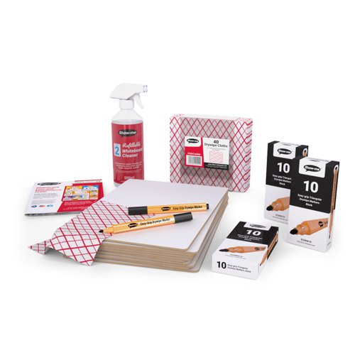 Show-Me Class Pack of MDF Whiteboards A4 Plain PK30 - PFB30A DD