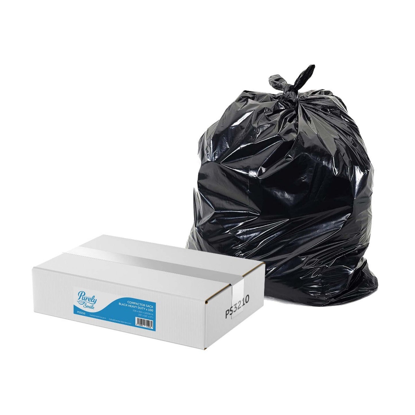 ValueX Heavy Duty Compactor Refuse Sacks 120 Litre Black (Pack 100) PS3210