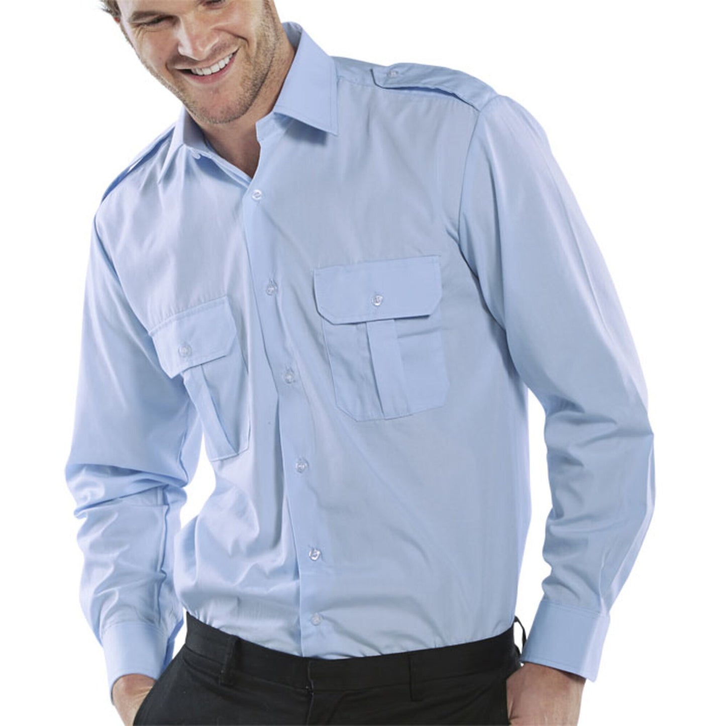 Beeswift Pilot Shirt Long Sleeve Sky Blue 16