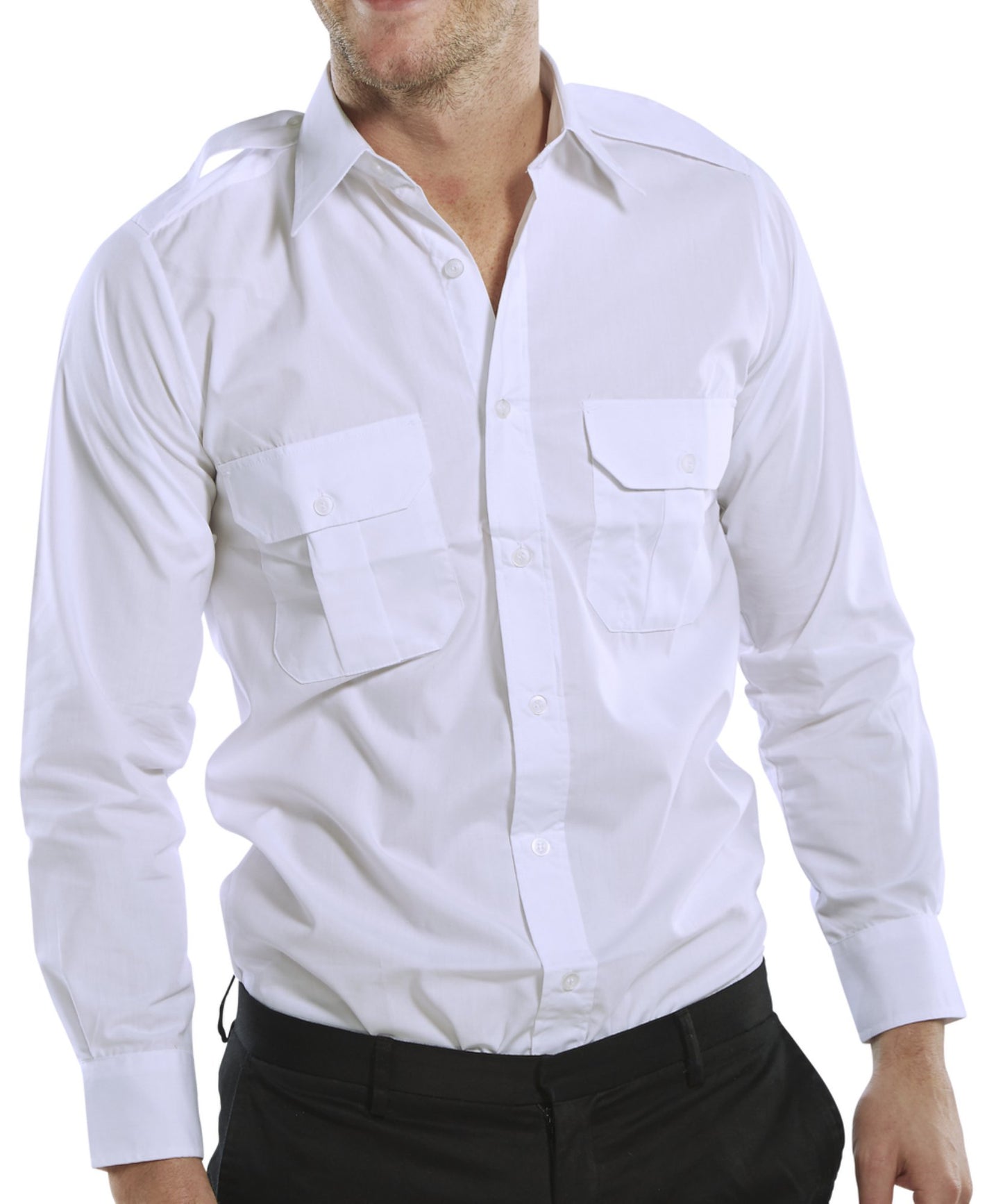 Beeswift Pilot Shirt Long Sleeve White 18.5