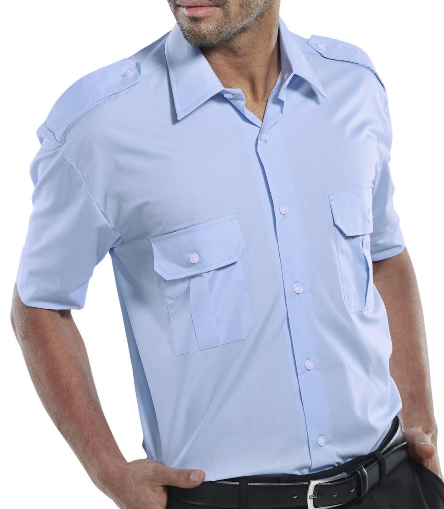 Beeswift Pilot Shirt Short Sleeve Sky Blue 15