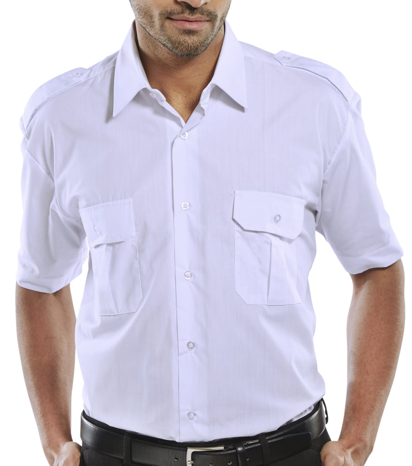 Beeswift Pilot Shirt Short Sleeve White 16.5