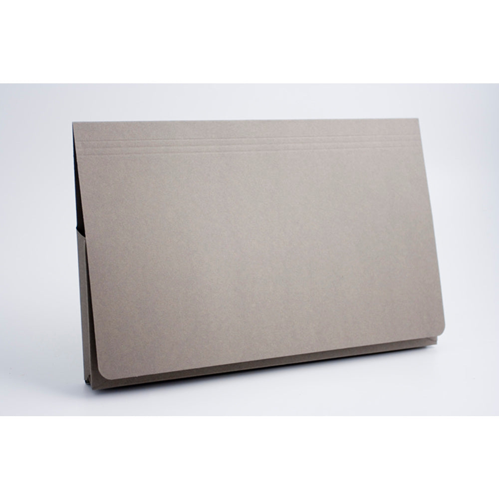 Guildhall Document Wallet Manilla Foolscap Full Flap 315gsm Grey (Pack 50) - PW2-GRYZ