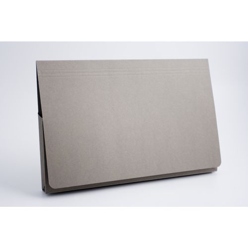 Guildhall Document Wallet Manilla Foolscap Full Flap 315gsm Grey (Pack 50) - PW2-GRYZ