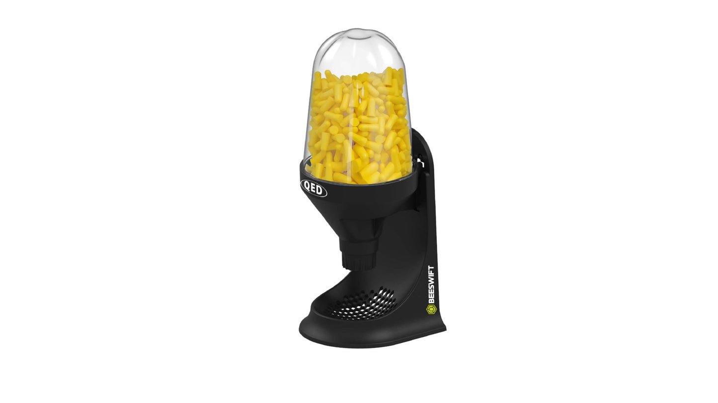Beeswift Qed Dispenser with 500 Foam Ear Plugs Black