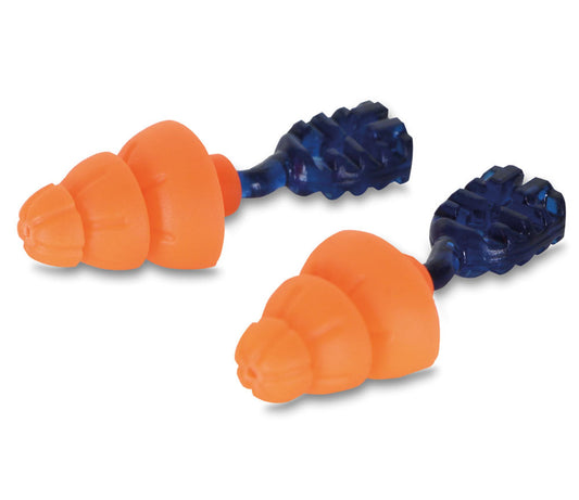 Beeswift Orange Tri Flange Reusable Earplugs Snr 34 (Box of 200)