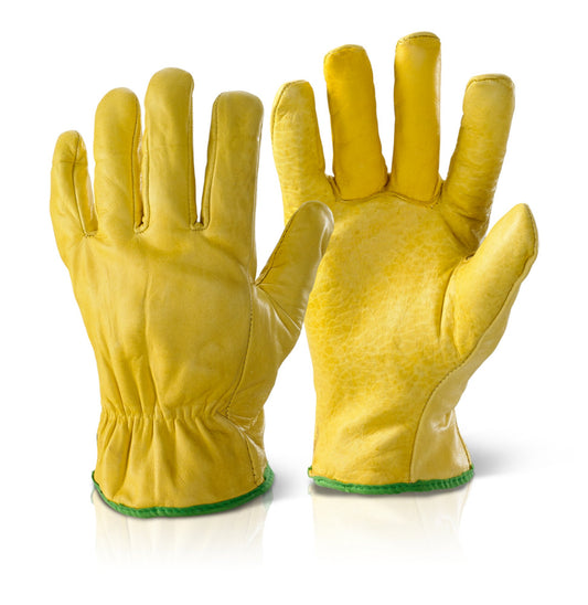 Beeswift Quality Lined Drivers Gloves Yellow XL (Box of 10)