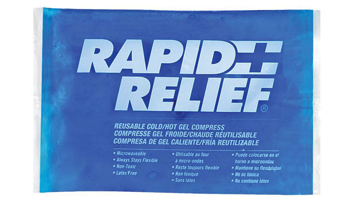 Rapid Aid Reusable Hot / Cold Gel Compress C / W Contour Gel 4”X 6”