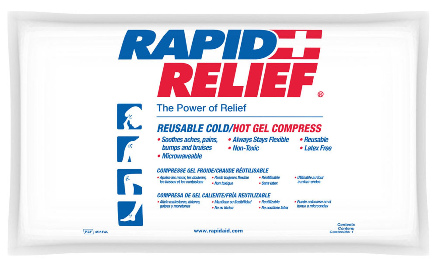 Rapid Aid Deluxe Hot / Cold Gel Compress C / W Contour Gel 6.75” X 8.5” 6.75 X 8.5”