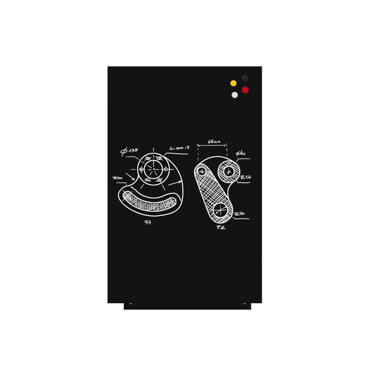 Rocada Skinliquid Drywipe Board Lacquered Surface 750x1150mm Black  - 6820V19 DD