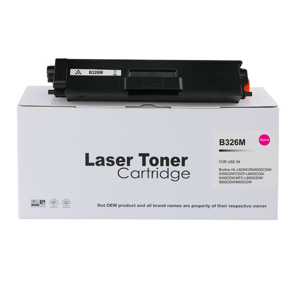 Remanufactured Brother TN326M Magenta Toner Hi Yld