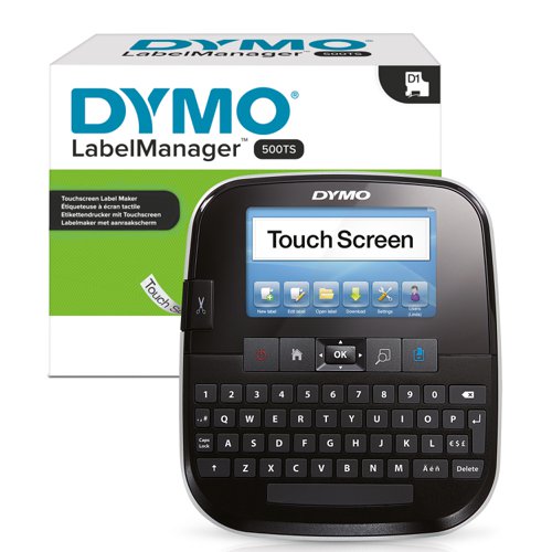 Dymo LabelManager 500 Touch Screen Desktop Label Printer QWERTY Keyboard Black/Silver - S0946420