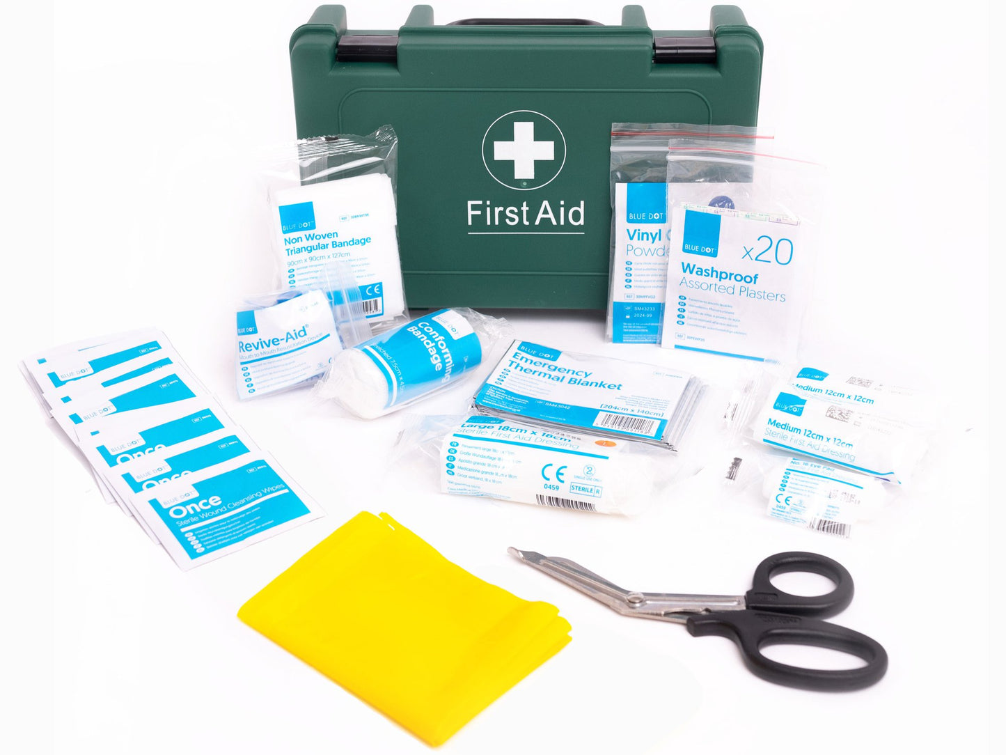 Blue Dot Vehicle First Aid Kit In Green Box (Each)