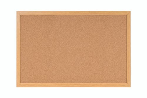 Bi-Office Earth Cork Noticeboard with Oak Finish Frame 1800x1200mm REC8501233 DD