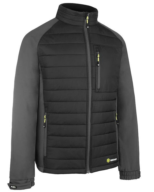 Beeswift Flex Workwear Padded Jacket Black/Grey Xxl