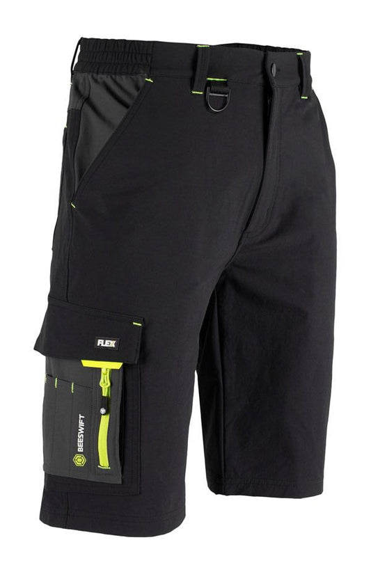 Beeswift Flex Workwear Shorts Black/ Grey 48