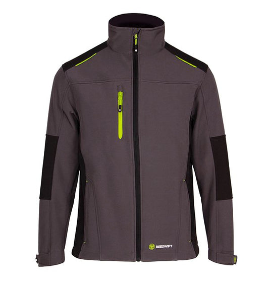 Beeswift FLEX SOFTSHELL JACKET  TWO-TONE Grey Black XXL