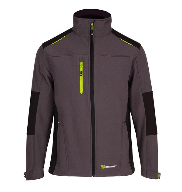 Beeswift FLEX SOFTSHELL JACKET  TWO-TONE Grey Black 3XL