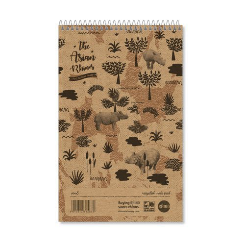 Rhino 200 x 127 Recycled Shorthand Notebook (SRN8-8) 80 Leaf 8mm Lined Pack of 10