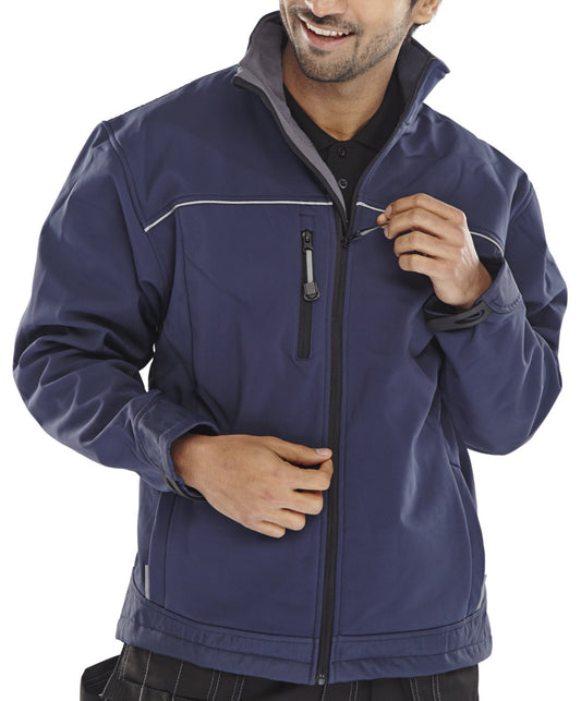 Beeswift Soft Shell Jacket Navy Blue 4XL