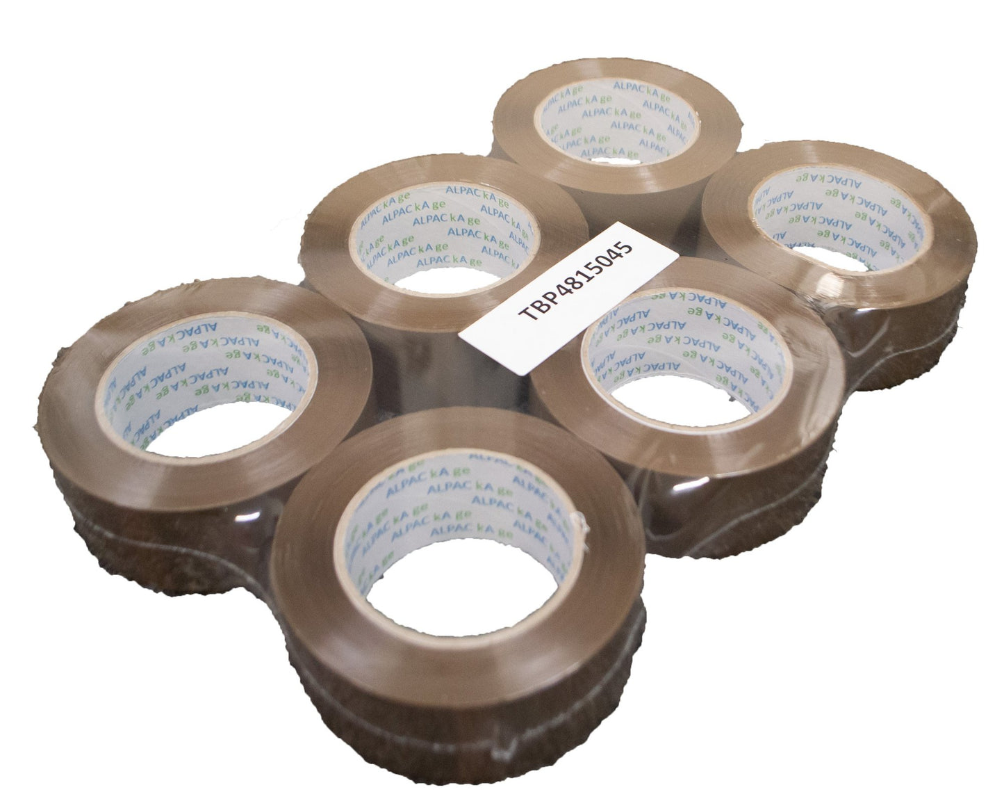 Pk 6 Buff BOPP Tape 48mm  150m  45mu TBP4815045