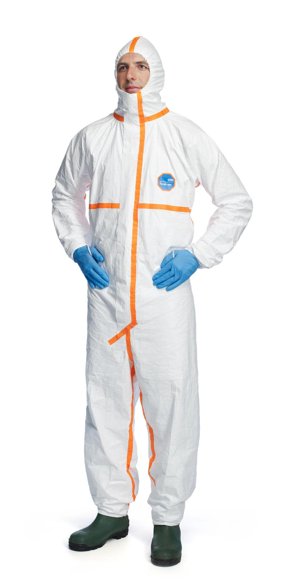 Dupont Tyvek 800J Hooded Coverall White L